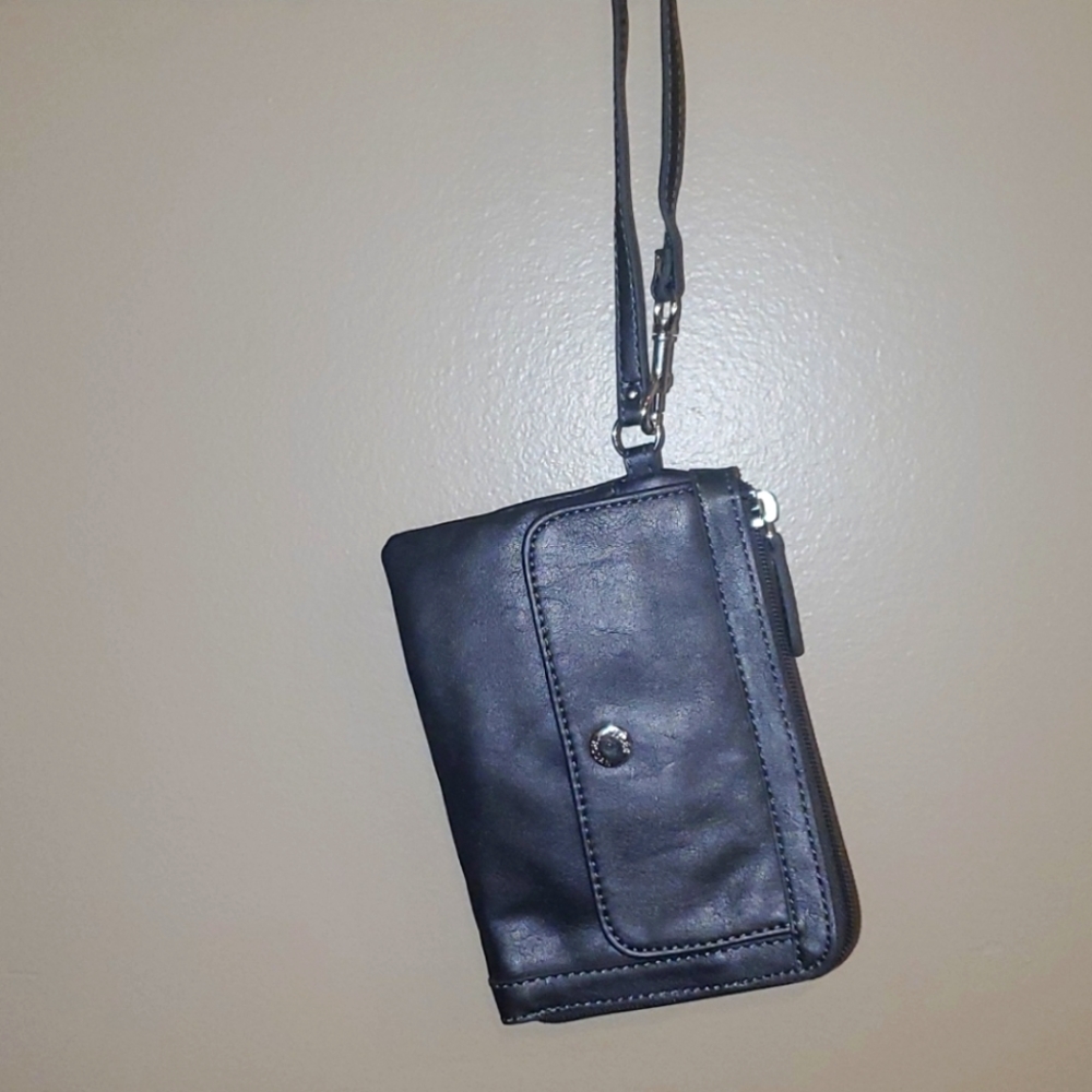 Dark gray wristlet